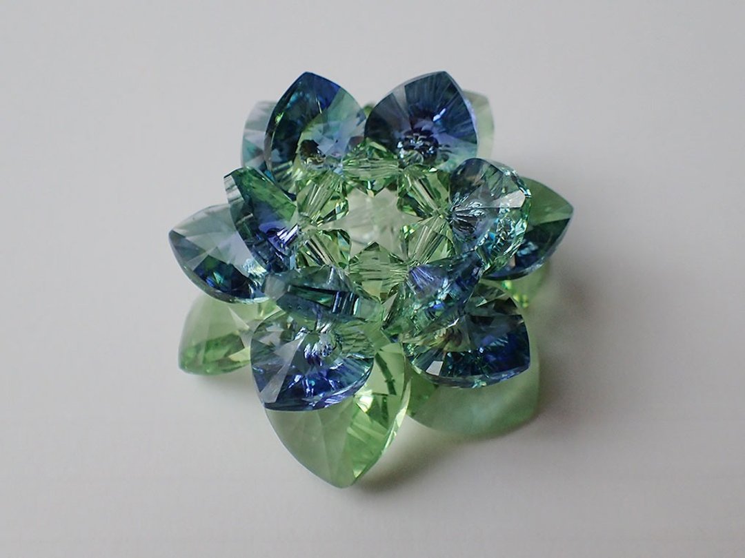 莲花 摆件 SWAROVSKI ELEMENTS(施华洛世奇元素) - 摆饰 - 玻璃 绿色