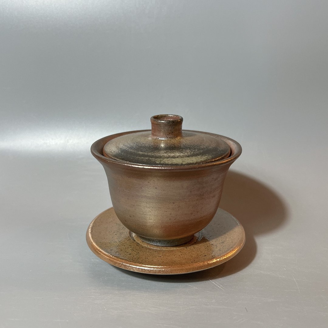 柴烧玫瑰金盖杯 / 三才杯  / 小平凡手作 - 茶具/茶杯 - 陶 