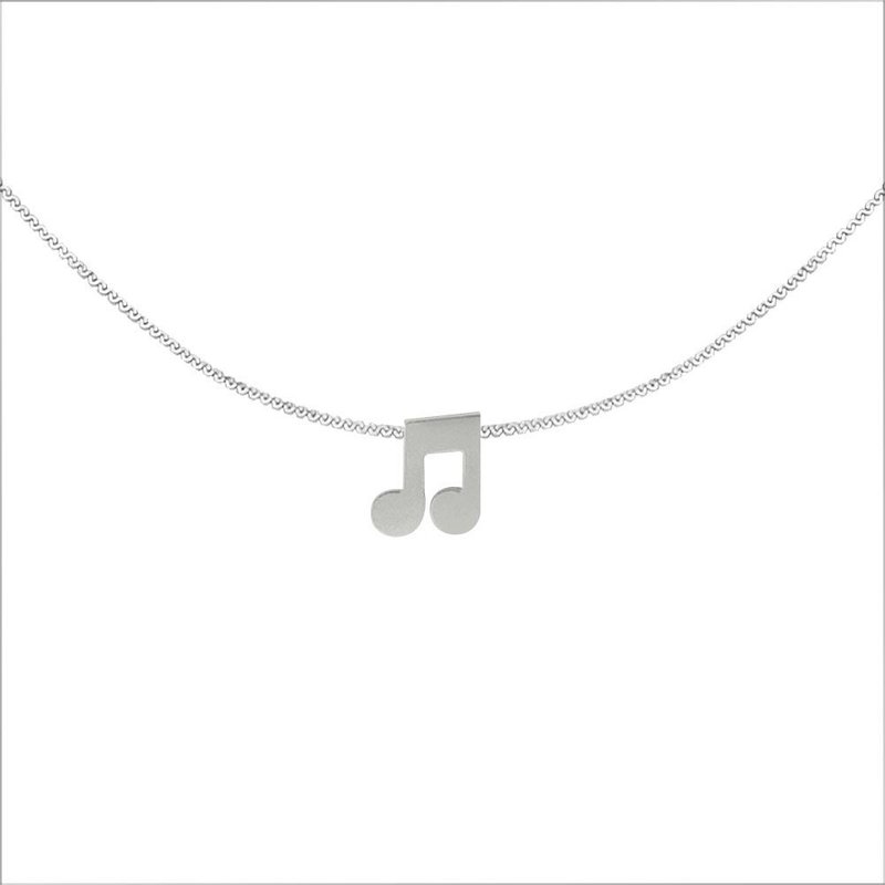 幸福八分音符钢项链 - 钢 - 项链 - 不锈钢 透明