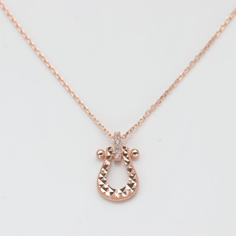 14K 闪亮切割造型项链 - 项链 - 贵金属 金色