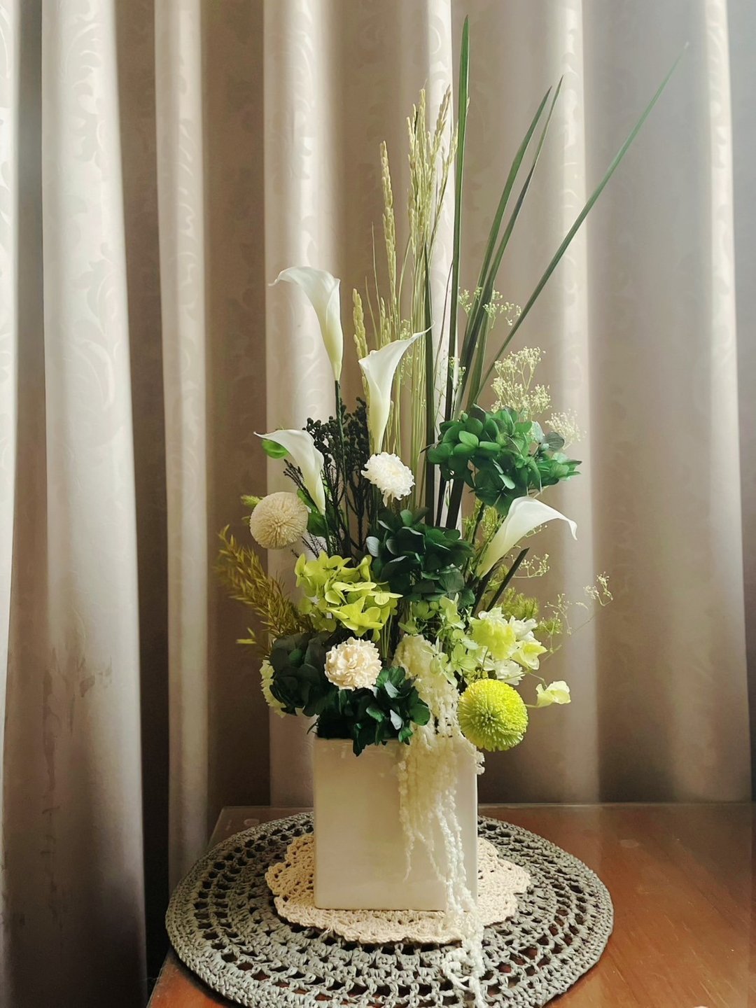 【花诉花艺】大尺寸海芋绿植永生花礼/开幕升迁花礼/祝贺花礼 - 干燥花/捧花 - 植物．花 多色