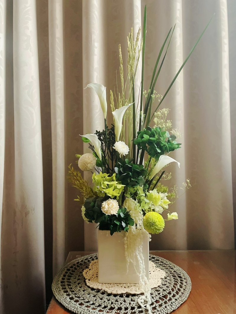 【花诉花艺】大尺寸海芋绿植永生花礼/开幕升迁花礼/祝贺花礼 - 干燥花/捧花 - 植物．花 多色