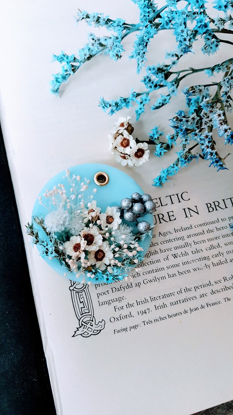 冬的祝福薰香砖/居家摆饰/送礼/ 干燥花 - 香薰/精油/线香 - 蜡 蓝色