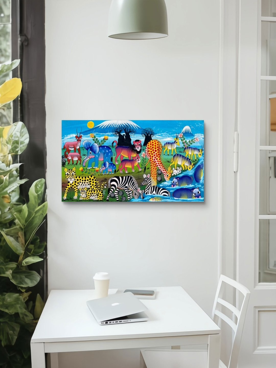 【动物草原】坦桑尼亚手绘挂画/北欧客厅装饰画 #V494 - 海报/装饰画/版画 - 其他材质 