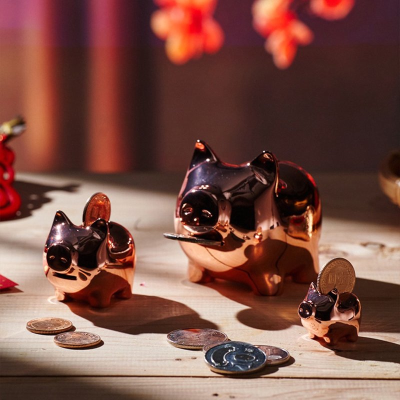 GOLDENPIG | 招财金猪 捌 玫瑰金 - 摆饰 - 贵金属 粉红色