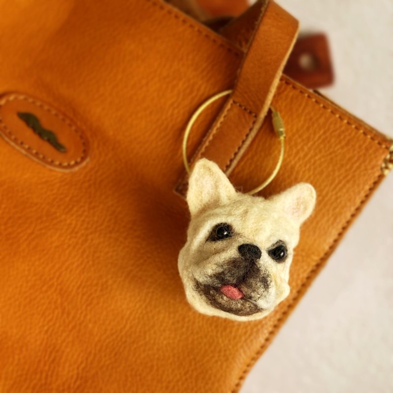 2020年7月・羊毛毡宠物进阶课 - 法国斗牛犬 - 编织/羊毛毡/布艺 - 羊毛 