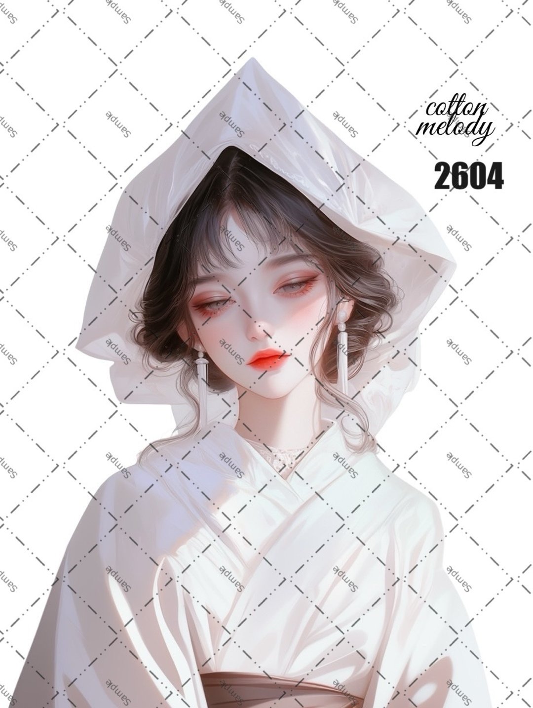 original sticker no.2604 人物贴纸 原创贴纸 原创人物贴纸 装饰贴纸 cotton melody - 贴纸 - 纸 