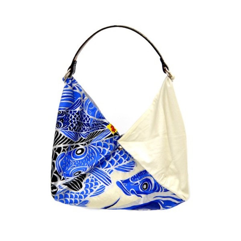 小号三角袋 BlueCarp×Nat - 手提包/手提袋 - 棉．麻 蓝色