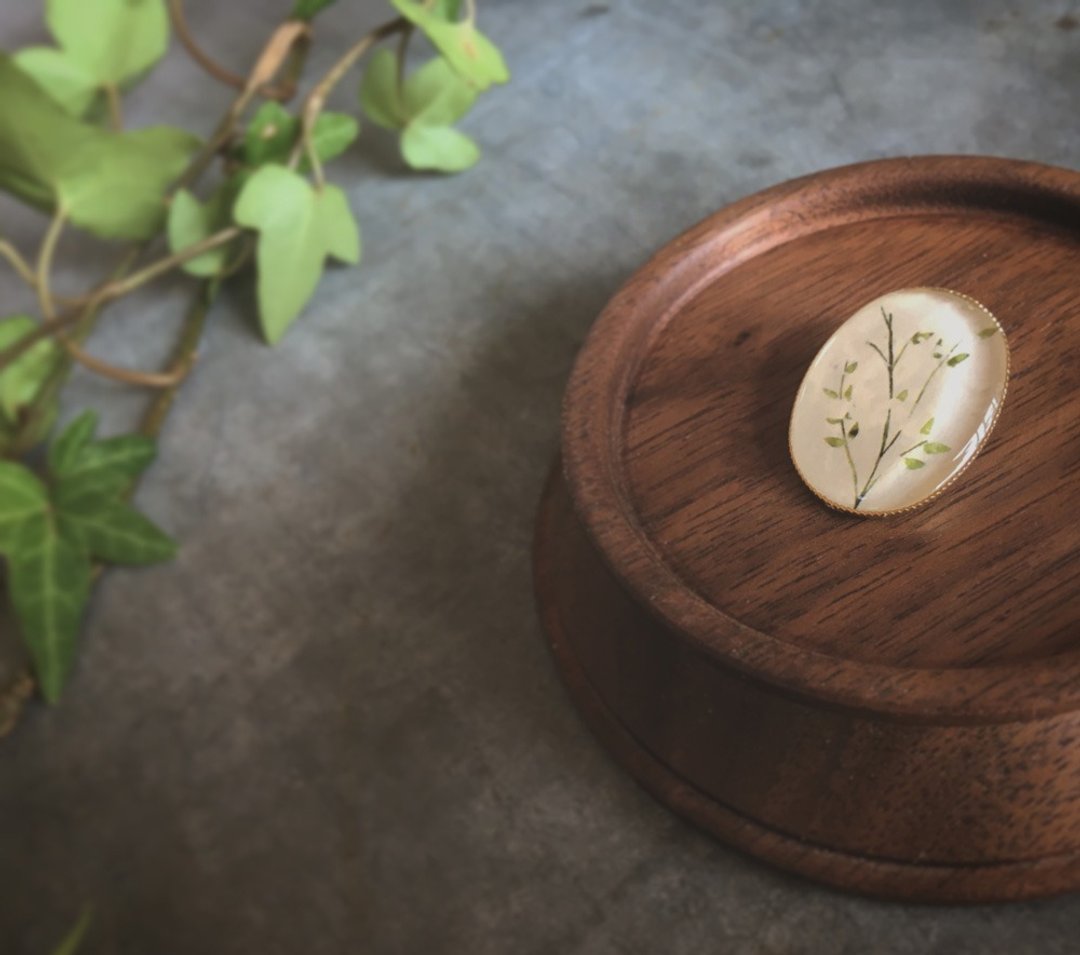 Leaf brooch - 胸针 - 树脂 绿色