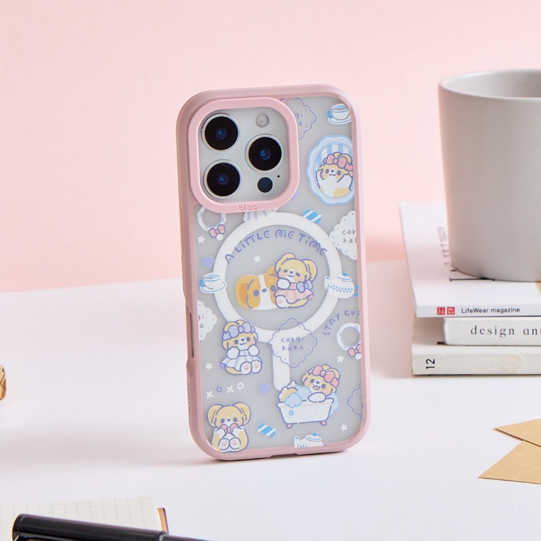 柯基犬卡卡我的小小时光极光雾透MagSafe iPhone手机壳 - 手机壳/手机套 - 塑料 多色