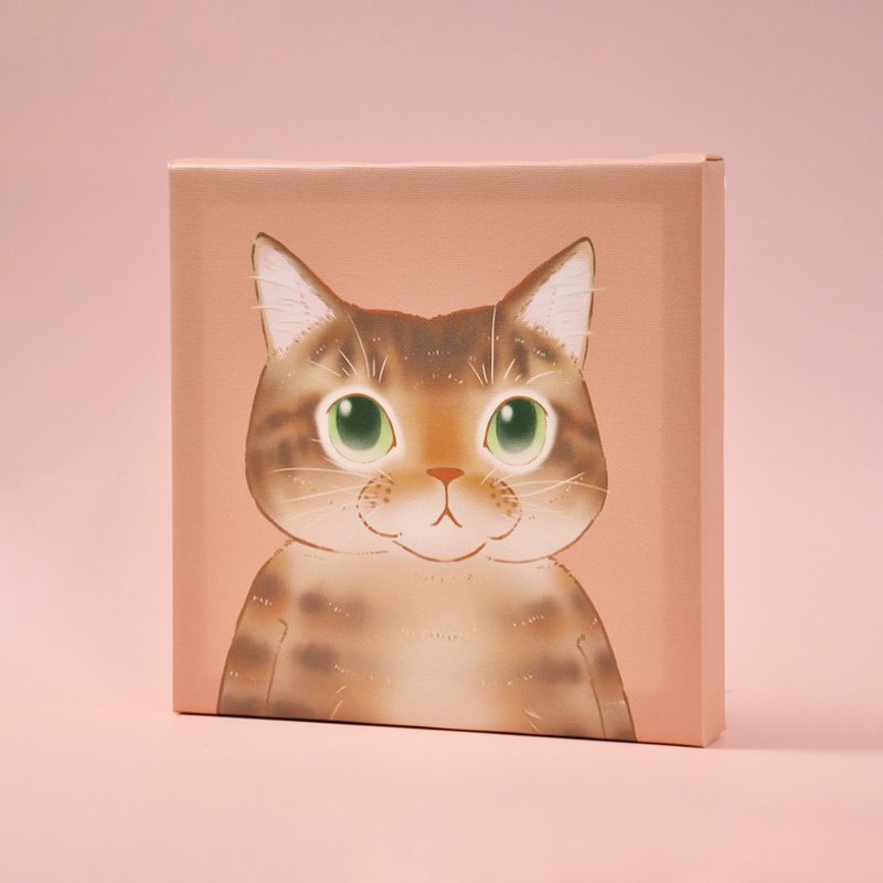 20×20cm 猫咪肖像无框画-虎斑猫 - 海报/装饰画/版画 - 纸 