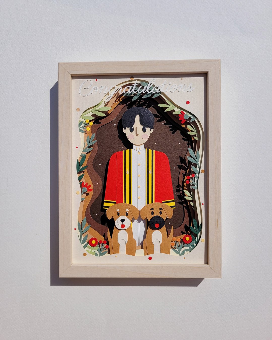 Layered custom papercut frame: graduation theme. - 画框/相框 - 纸 