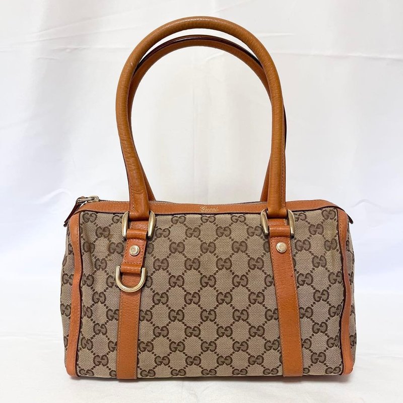 正品 GUCCI 古驰 迷你波士顿手提包 GG帆布 Abbey 130942 日本直购 - 手提包/手提袋 - 其他材质 
