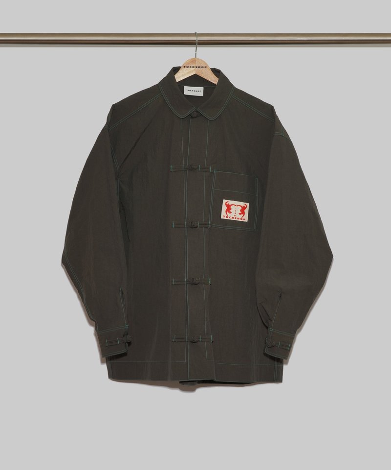 KUNG FU SHIRTS - CHARCOAL 功夫衬衫 - 炭灰色 - 女装衬衫 - 尼龙 灰色