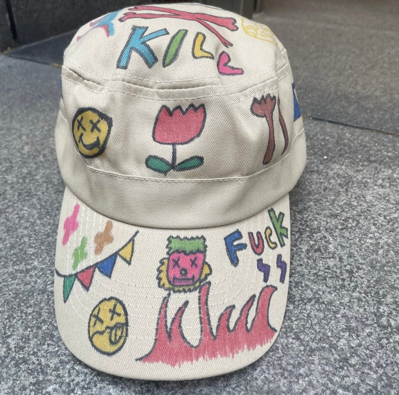 涂鸦帽 - 帽子 - 棉．麻 