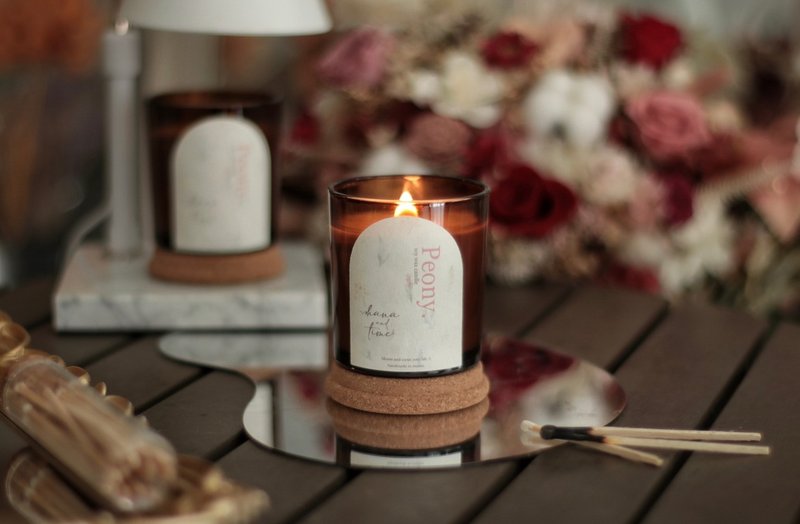 手写文字蜡烛/大豆蜡烛/生日礼物/圣诞礼物 - 蜡烛/烛台 - 其他材质 粉红色