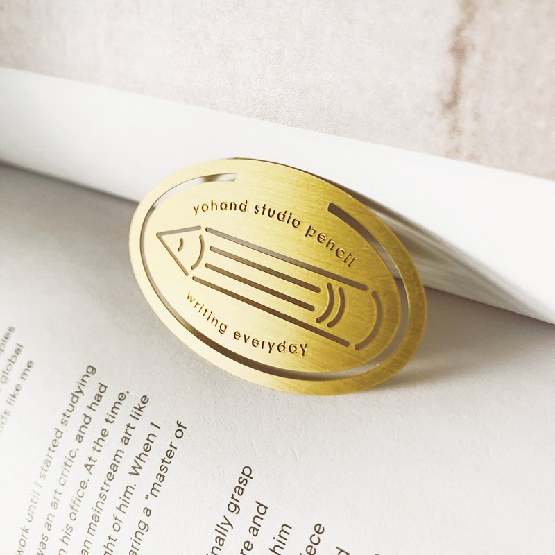 笔 / 黄铜书签 - 书签 - 铜/黄铜 金色