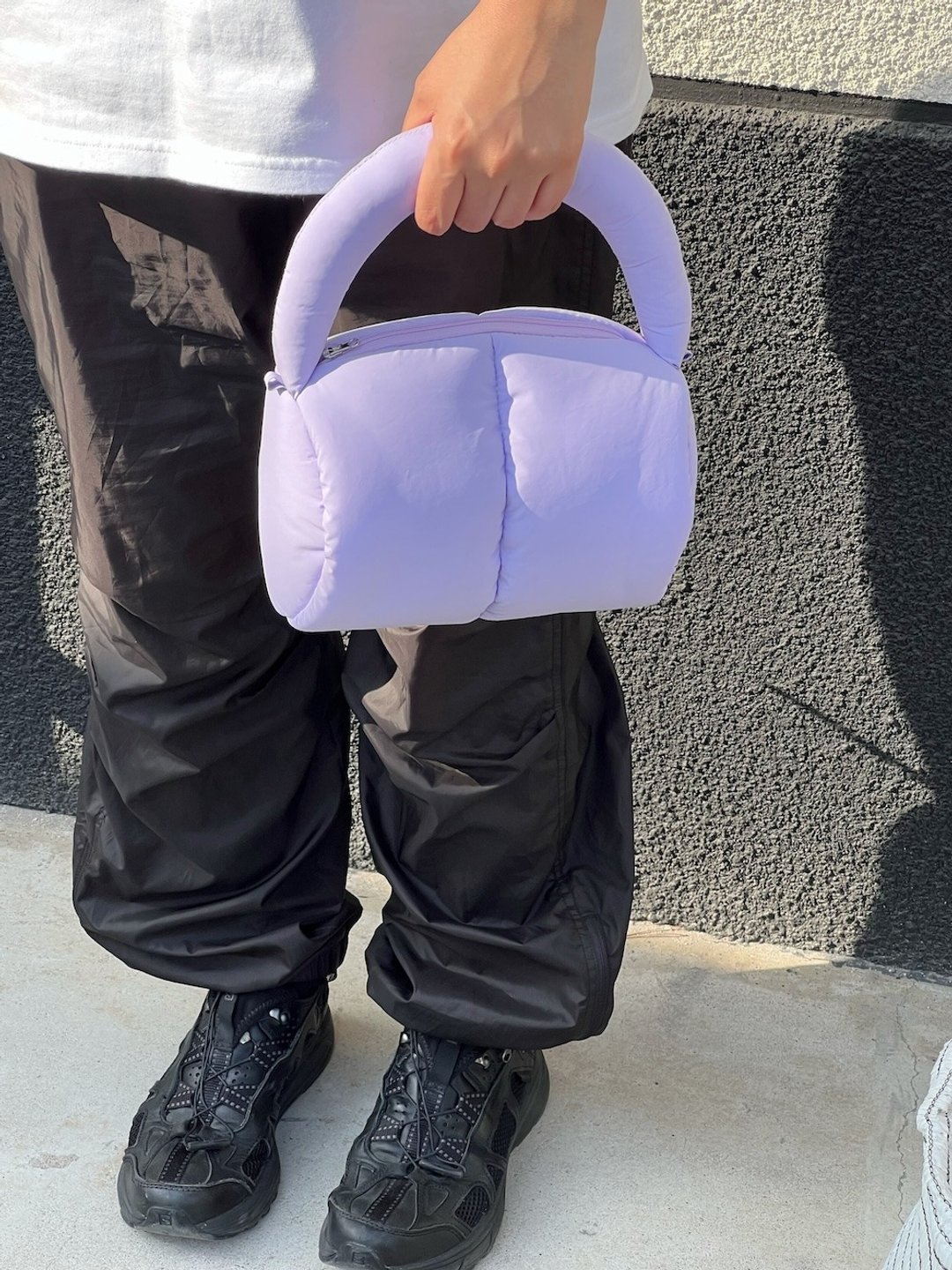TANKARD BAG - 丁香紫 - 手提包/手提袋 - 聚酯纤维 白色