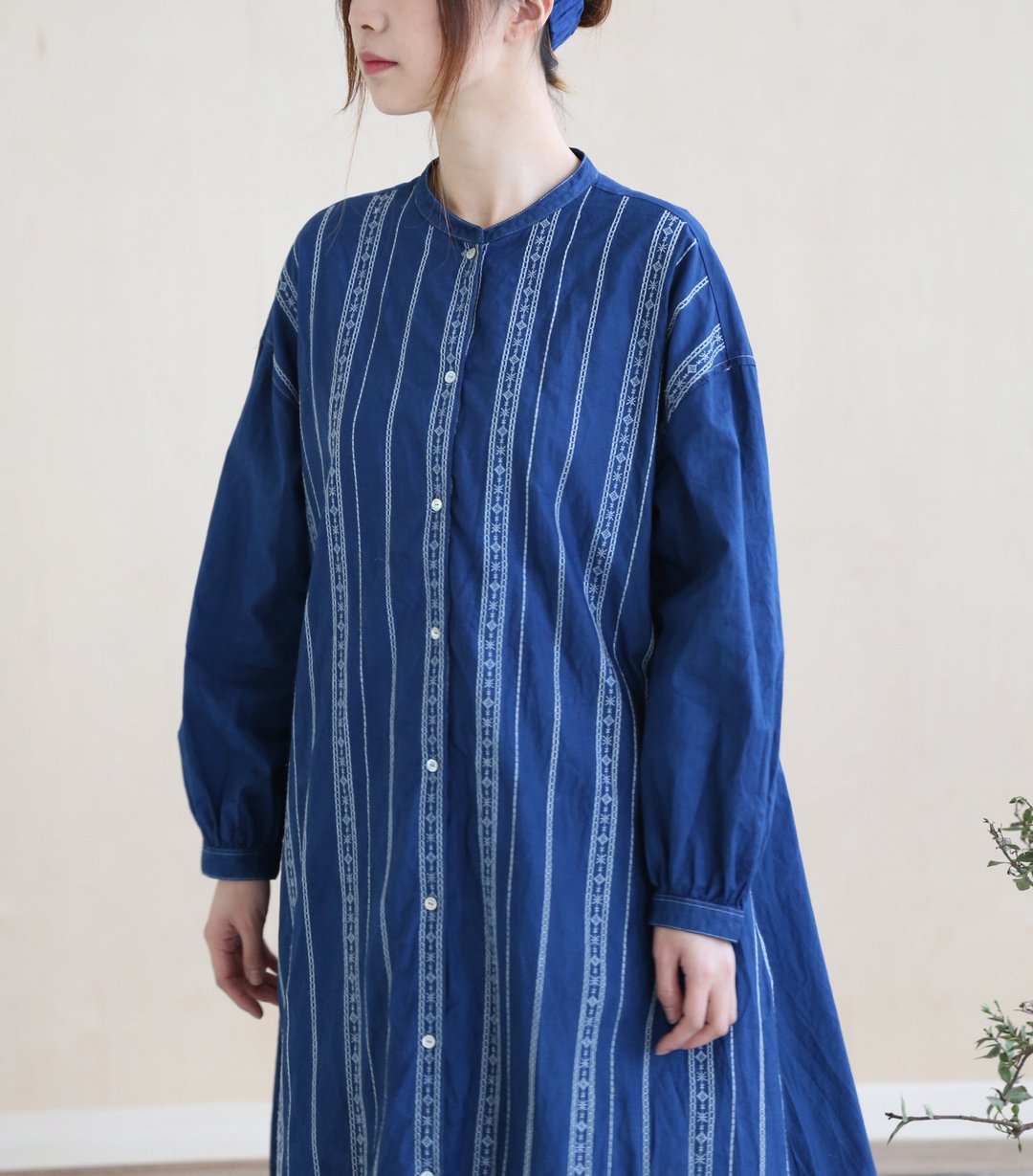 波西米亚风蓝染裙 夏日清晨系列 - 洋装/连衣裙 - 棉 蓝色