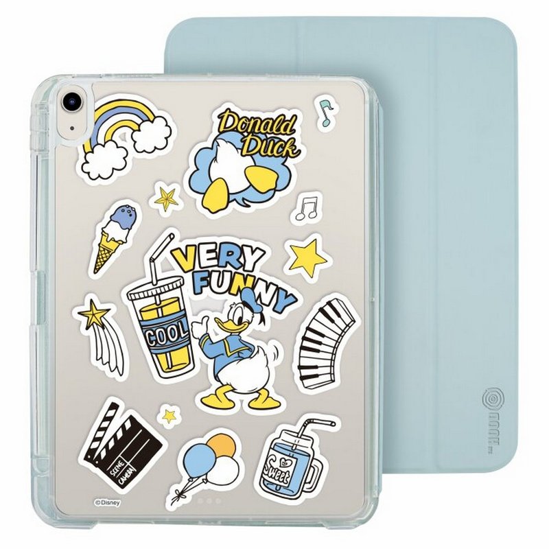 迪士尼唐老鸭 iPad air/pro 2024可拆式防摔透明 实色折套 - 平板/电脑保护壳 - 塑料 多色