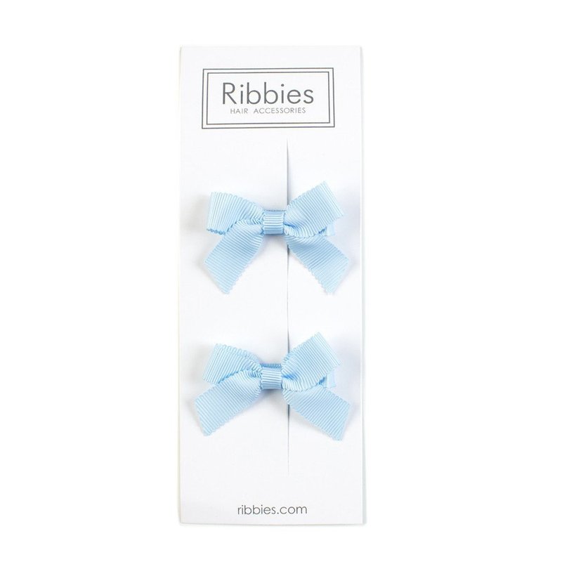 英国Ribbies 经典蝴蝶结2入组-浅蓝 - 发饰 - 聚酯纤维 