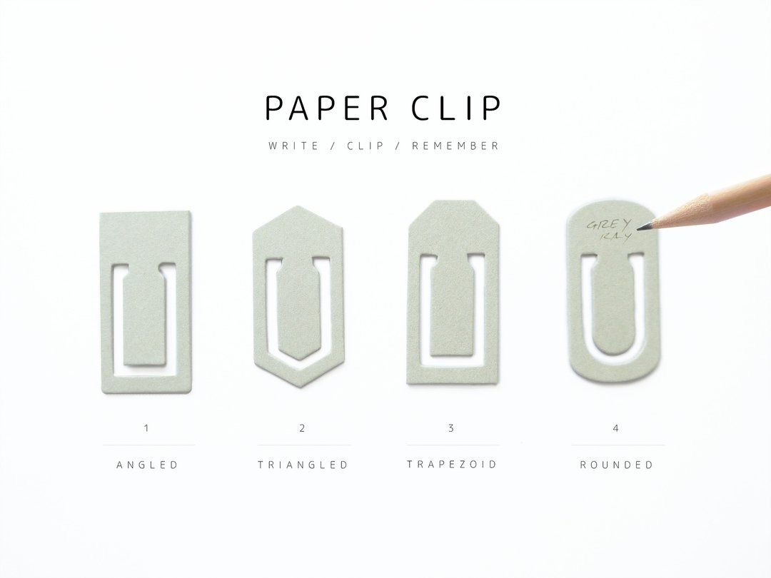Eco Paper Bookmark - 书签 - 纸 灰色
