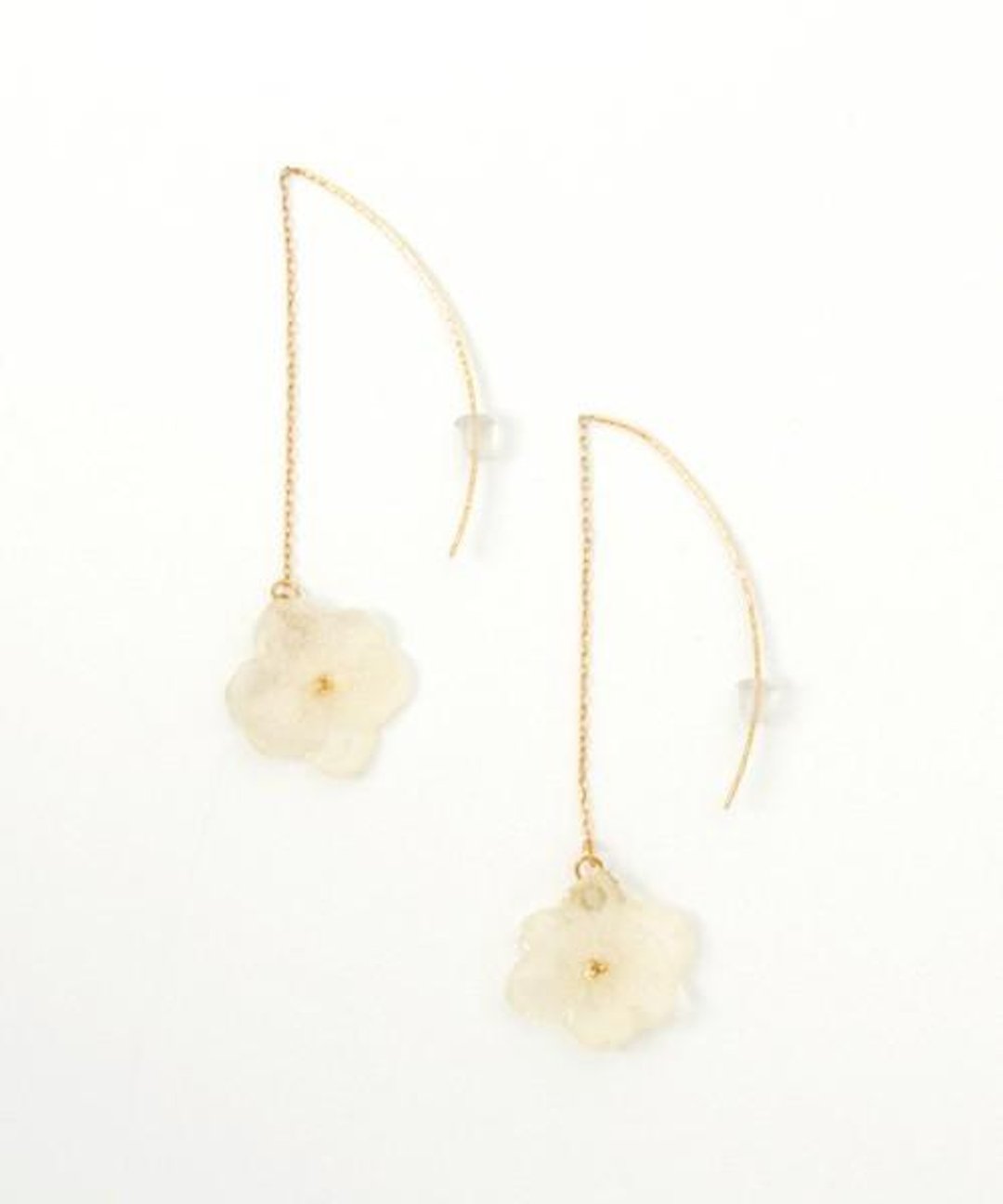 Hydrangea's American Pierced Earrings*White* - 耳环/耳夹 - 植物．花 红色