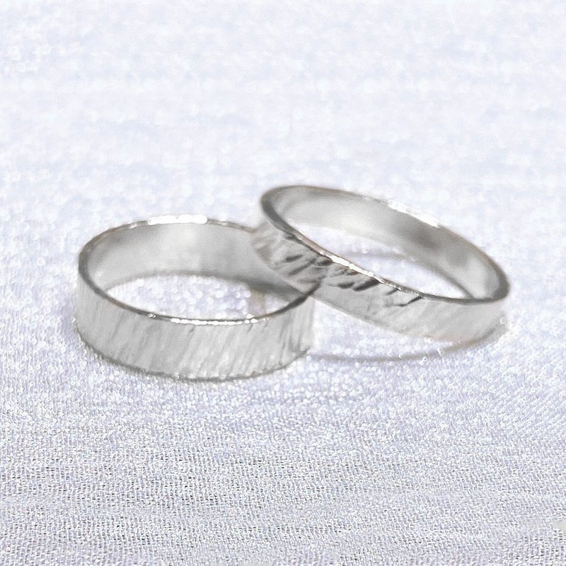 金工课程【流光斜影锻敲银戒】手作对戒/文化币/外语教学可/1人可 - 金工/饰品 - 纯银 