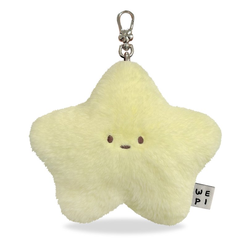 大星卡夹钥匙圈/交通卡皮夹手工串饰 - 钥匙链/钥匙包 - 其他材质 黄色