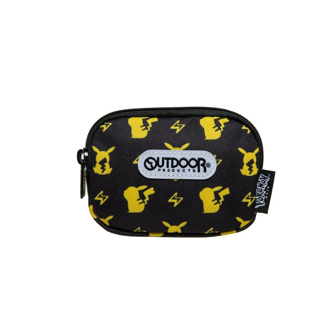 【OUTDOOR】Pokemon联名款潮黑皮卡丘双拉链零钱包 ODGO20B11BK - 零钱包 - 聚酯纤维 