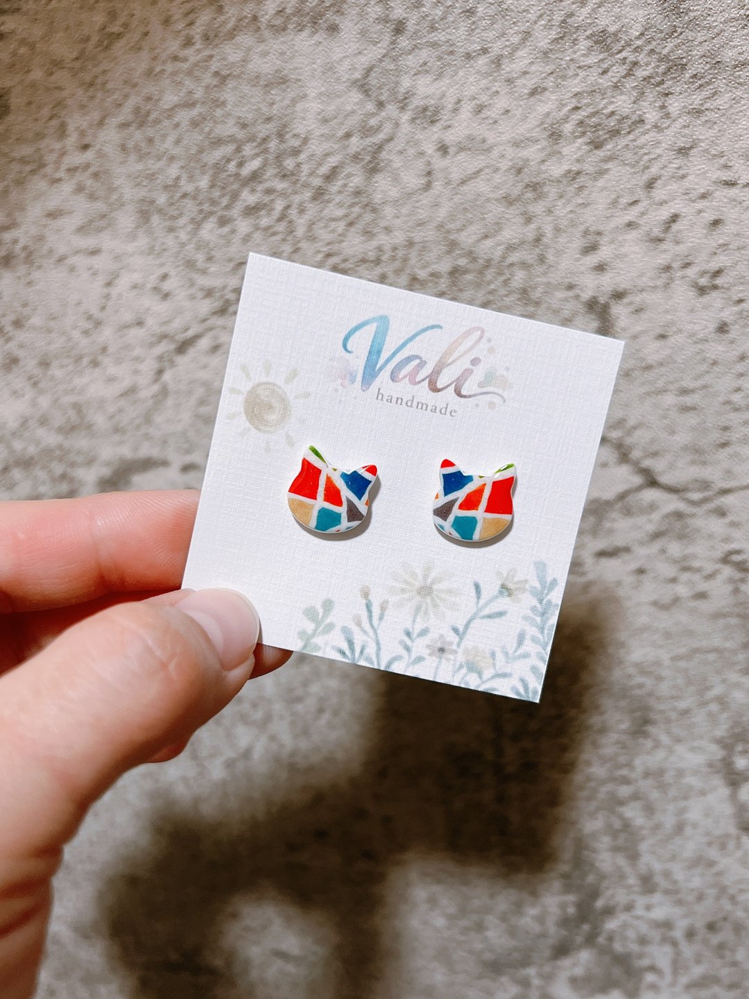 Vali 原民色彩 - 猫咪系列 - 耳环/耳夹 - 不锈钢 