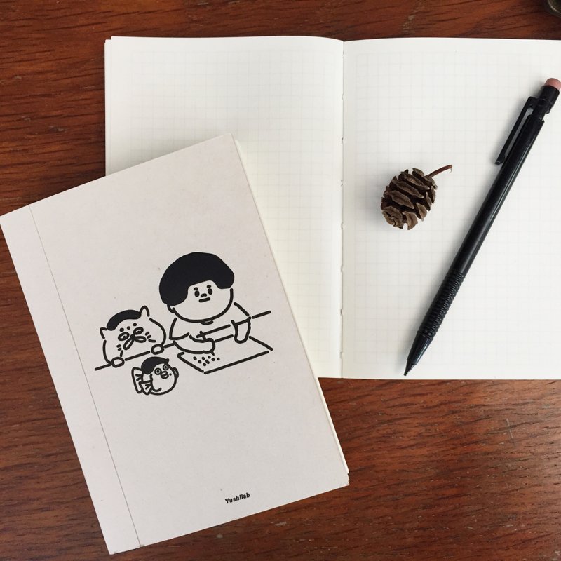 活版印刷封面A6笔记本192页胶装可摊平 全空白 - 笔记本/手帐 - 纸 