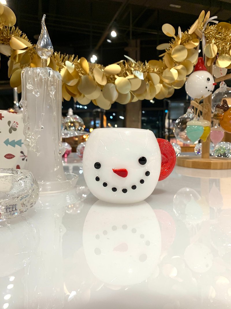 【玻璃吹制】 圣诞限定－雪人牛奶杯/雪人本人 - 陶艺 - 玻璃 