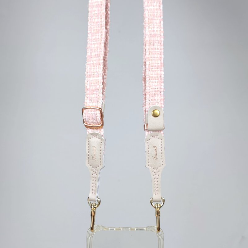 双扣背带-舒适1.8cm-贝尔-小香风-甜美毛呢 - 挂绳/吊绳 - 其他材质 粉红色