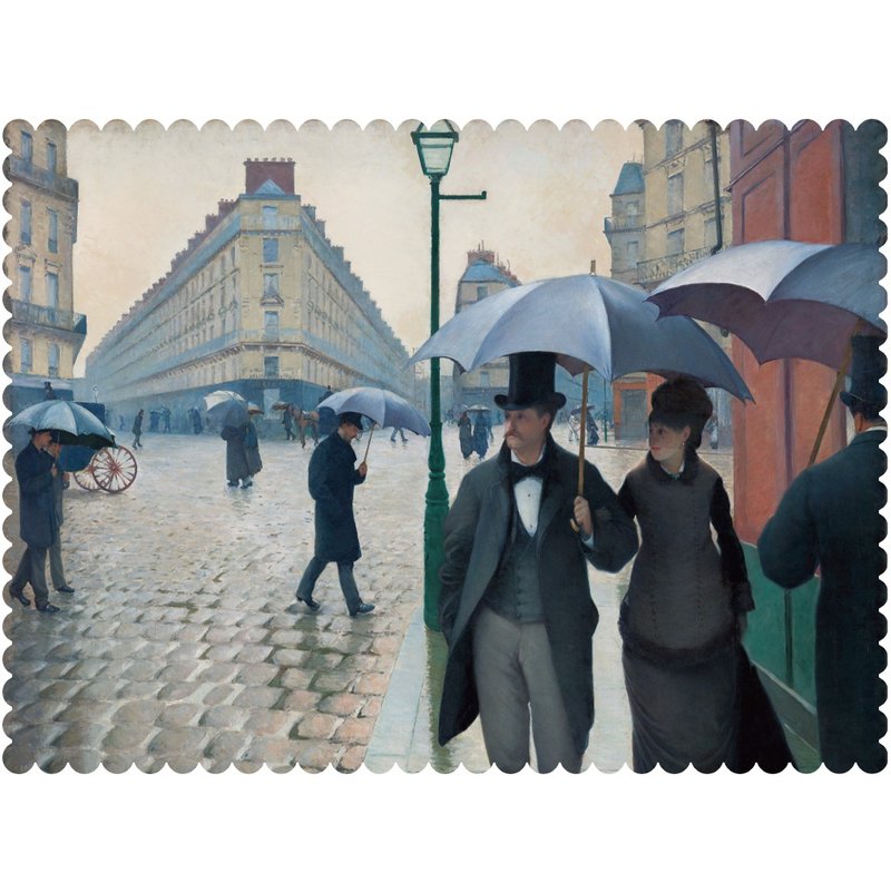 【拭镜布】4 古斯塔夫卡耶博特 雨天的巴黎街道 - 眼镜盒/眼镜布 - 其他人造纤维 