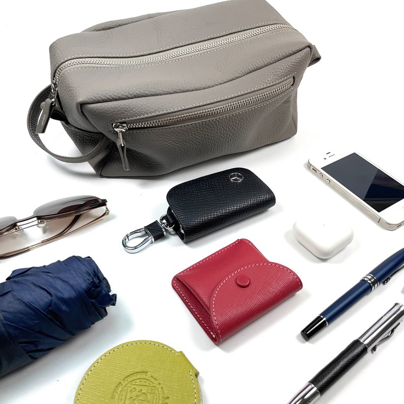 Mercury 真皮盥洗袋 - 手提包/手提袋 - 真皮 