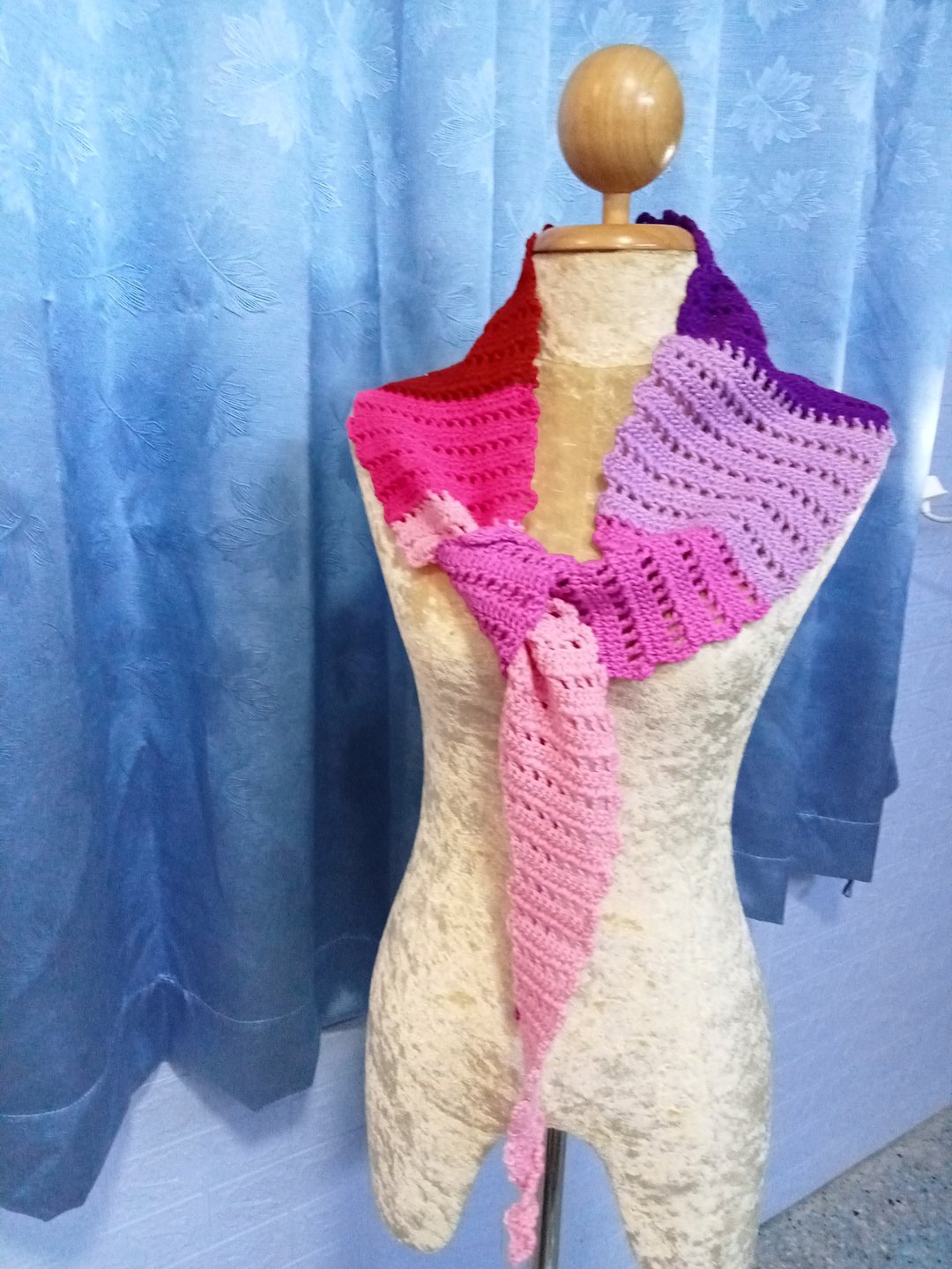 Scarf crochet handmade cotton - 丝巾 - 棉 多色