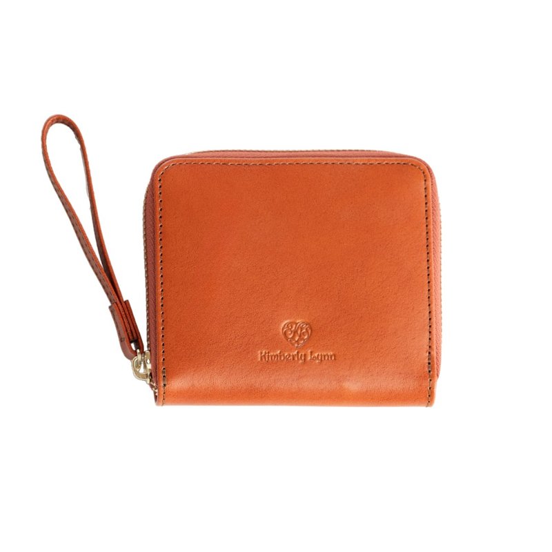 女款短皮夹－Fia 菲雅－共2色 - 皮夹/钱包 - 真皮 橘色