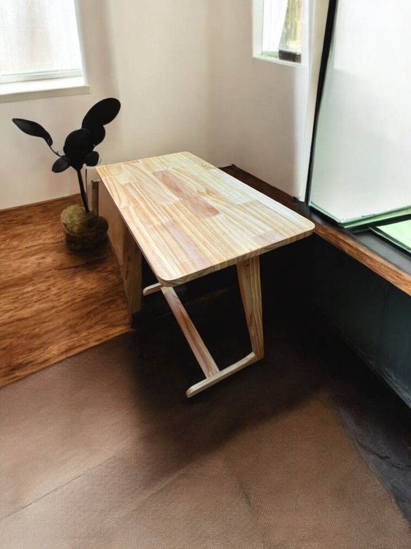 Zi 多用途小书桌 - 餐桌/书桌 - 木头 卡其色