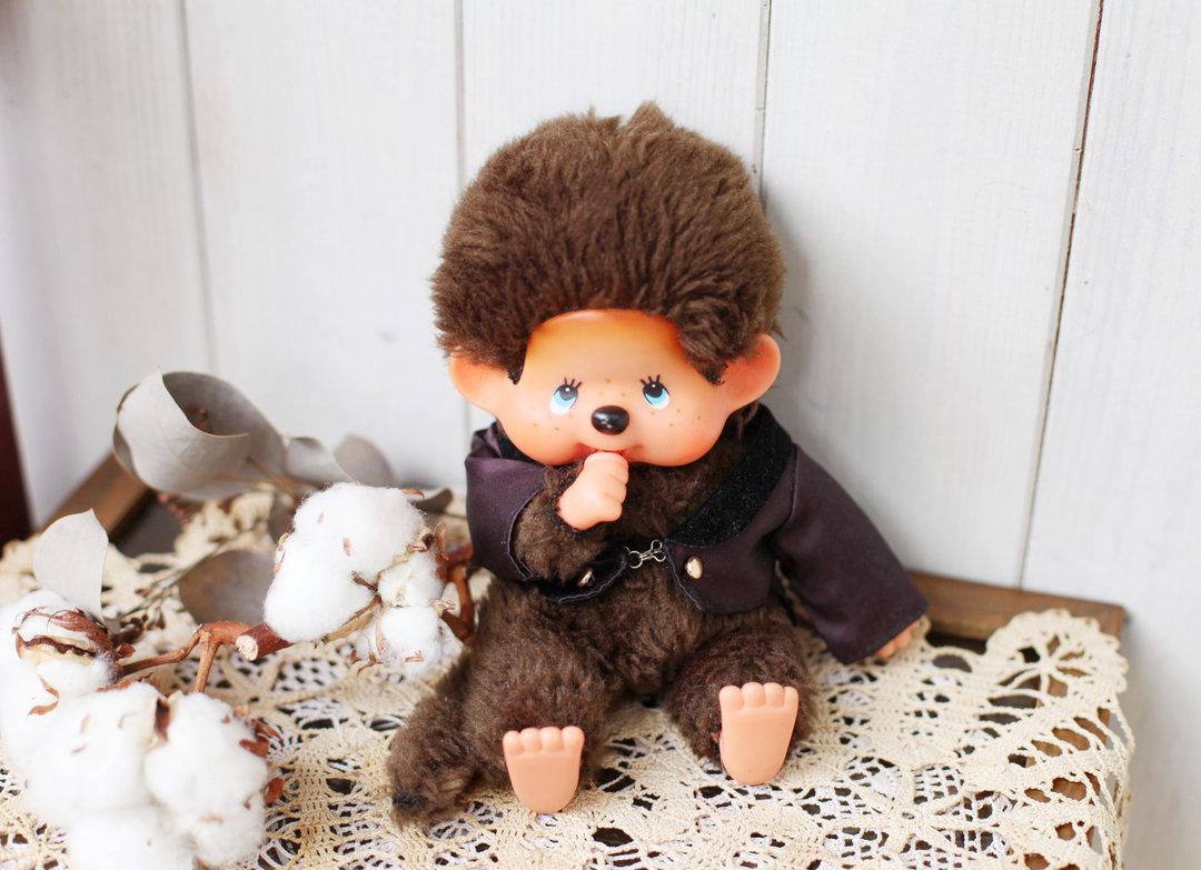 【好日恋物】德国VINTAGE 燕尾服男生梦奇奇/蒙奇奇/MONCHHICHI - 玩偶/公仔 - 塑料 黑色
