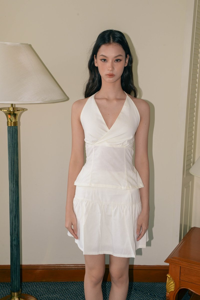 Ruby 露背绑脖松紧设计背心 - Highestjump - 女装上衣 - 棉．麻 