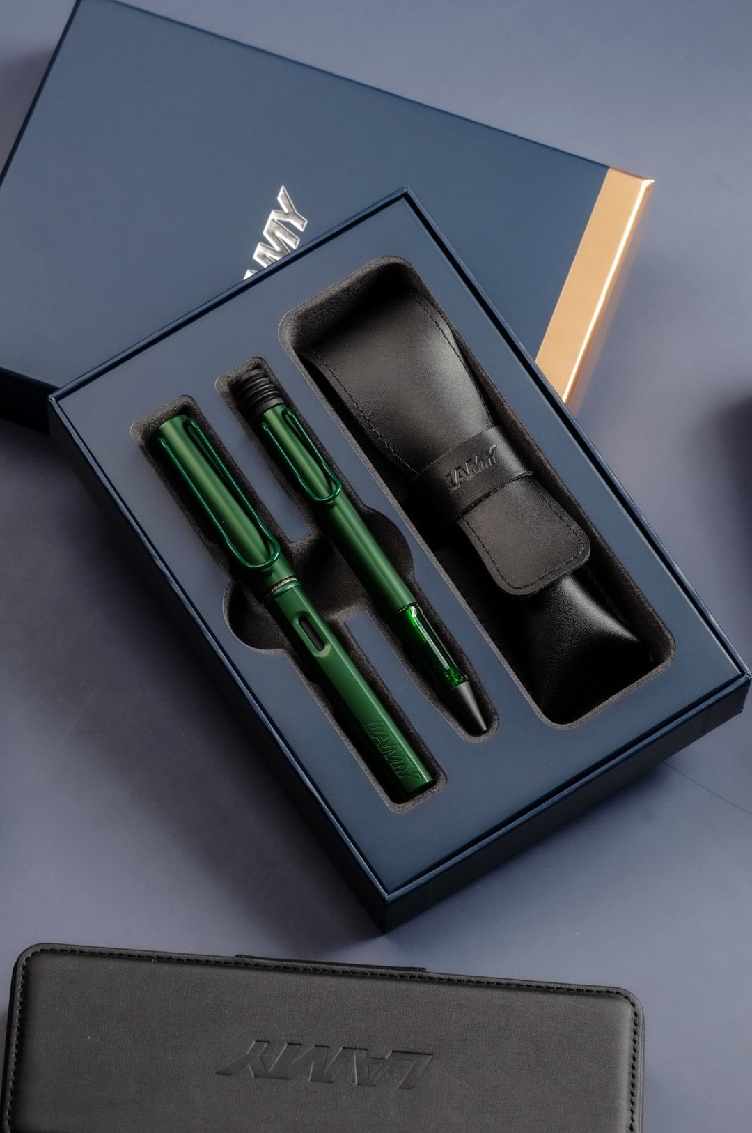 LAMY 双入笔套礼盒  (钢笔 + 原子笔) / Al star  恒星系列 - 松木绿 - 钢笔 - 铝合金 绿色