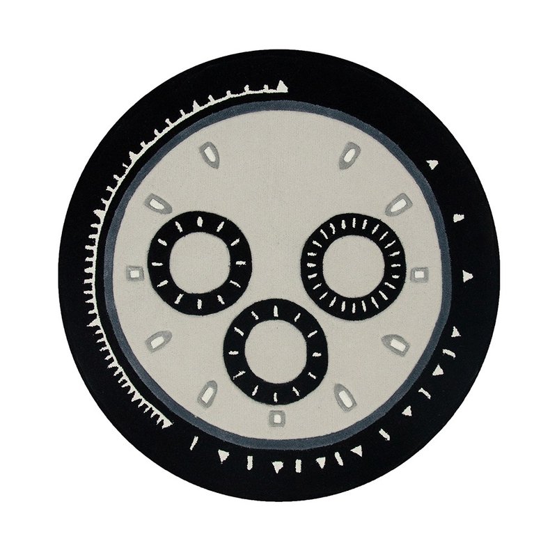 panda 一劳永逸手工枪刺潮流地毯挂毯客厅卧室毯 - 地垫/地毯 - 聚酯纤维 黑色