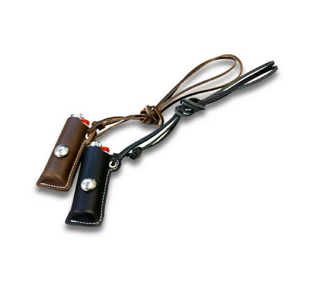 Glad Hand Leather Lighter Case手工牛皮打火机套(两色) - 钥匙链/钥匙包 - 其他材质 多色