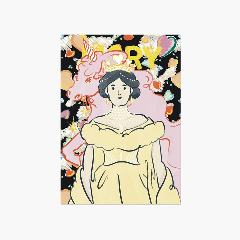 做自己世界的女王 | 2026 新年贺卡 - 卡片/明信片 - 纸 红色