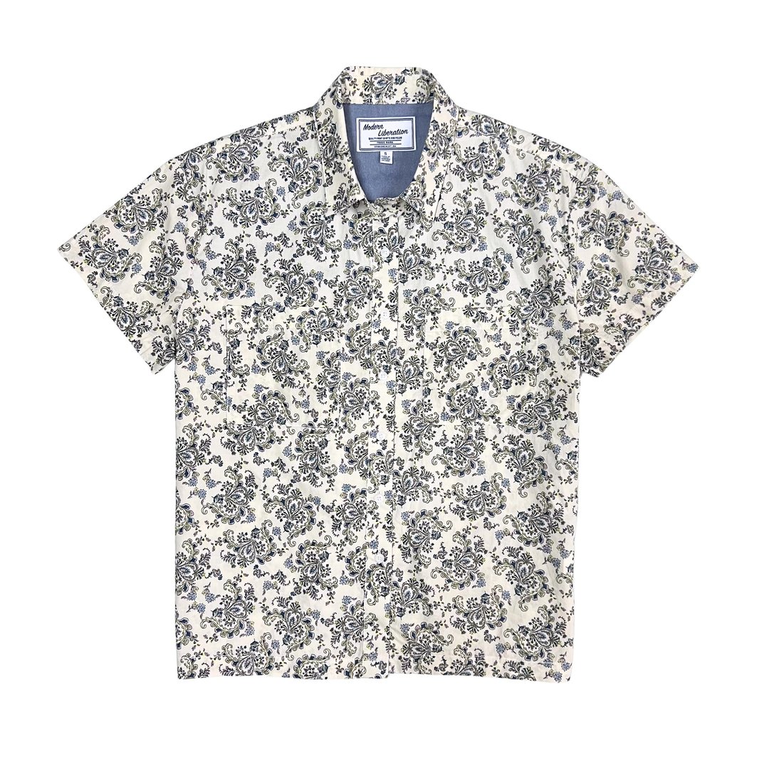 Women's Paisley Print Shirt 女装佩斯利衬衫 - 白色 - 女装衬衫 - 棉 白色