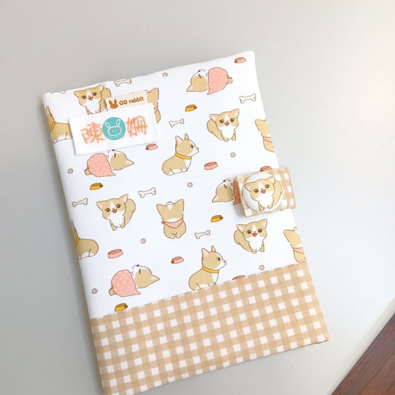 免费绣名字。科基日常。宝宝手册布书衣 - 满月礼盒 - 棉．麻 卡其色