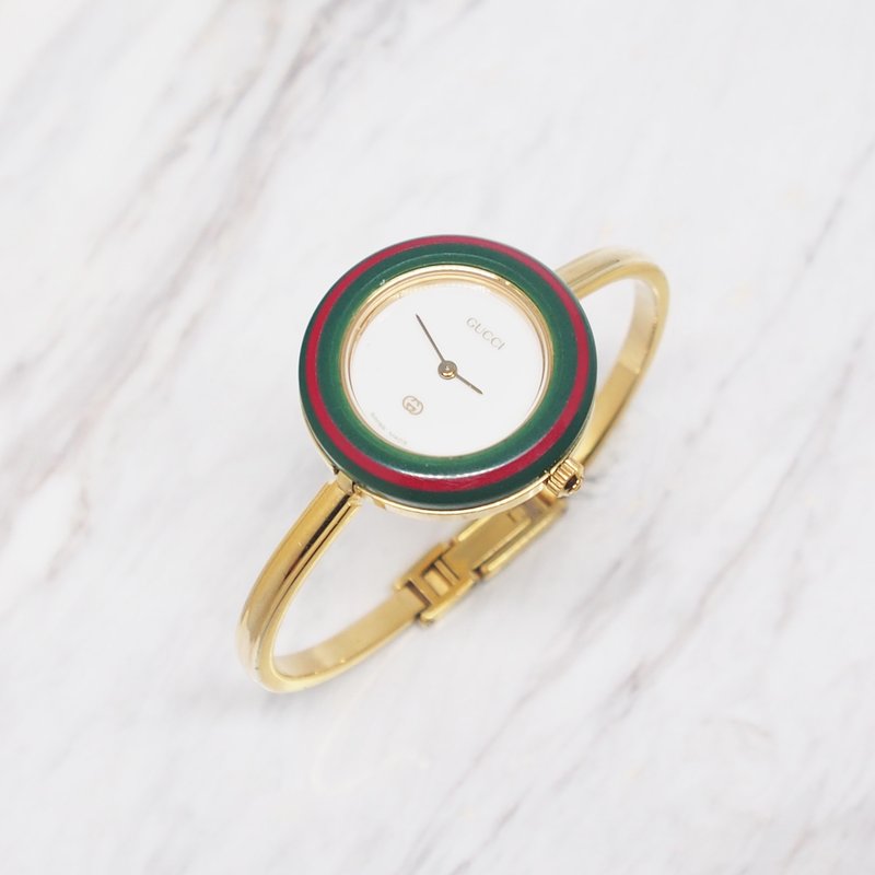 GUCCI  Gold Tone Watch 90年代 手环造型古董表 - 女表 - 其他金属 金色