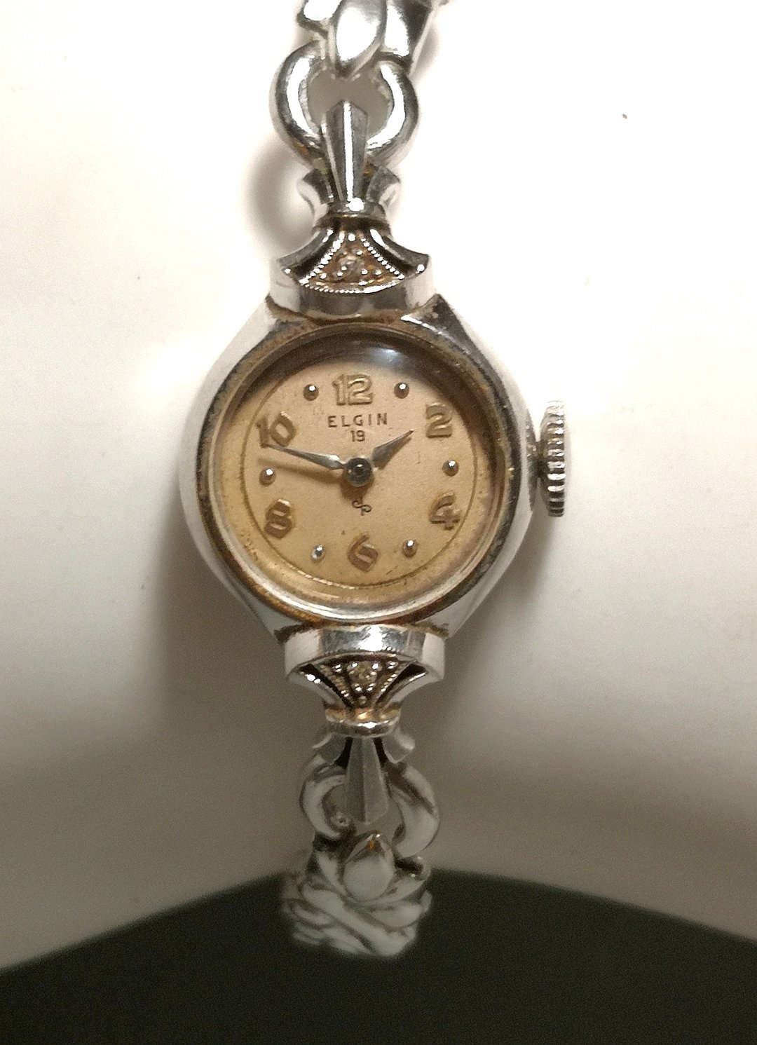 美国名表 Elgin 埃尔金 1950s 10K包金钻表 /手上链/女士表 - 女表 - 其他金属 金色