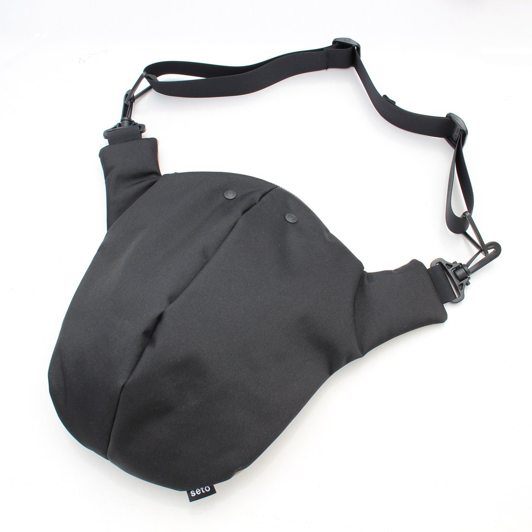 seto / creature bag / XLarge / O-sagari / Black Beige - 侧背包/斜挎包 - 聚酯纤维 黑色